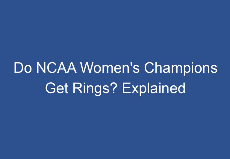 Do NCAA Women’s Champions Get Rings? Explained