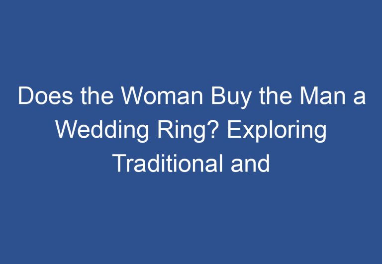 Does the Woman Buy the Man a Wedding Ring? Exploring Traditional and Modern Approaches