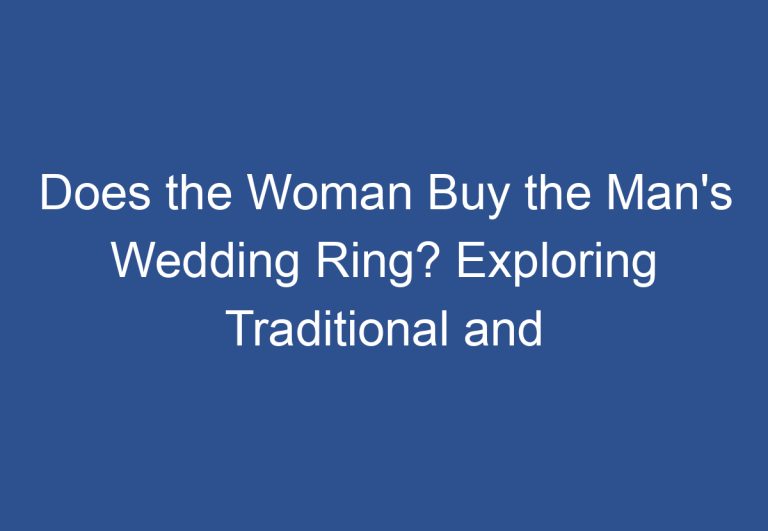 Does the Woman Buy the Man’s Wedding Ring? Exploring Traditional and Modern Practices