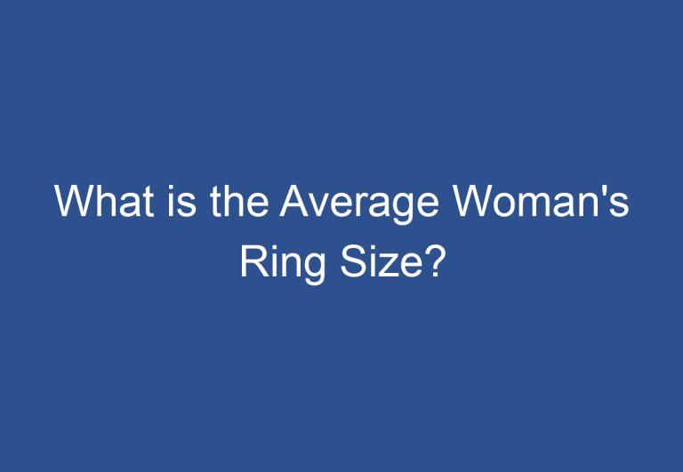 What is the Average Woman’s Ring Size?