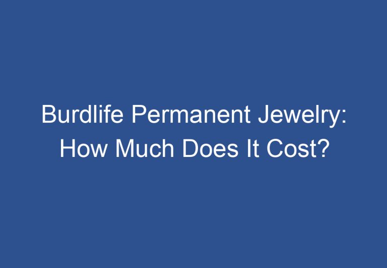 Burdlife Permanent Jewelry: How Much Does It Cost?